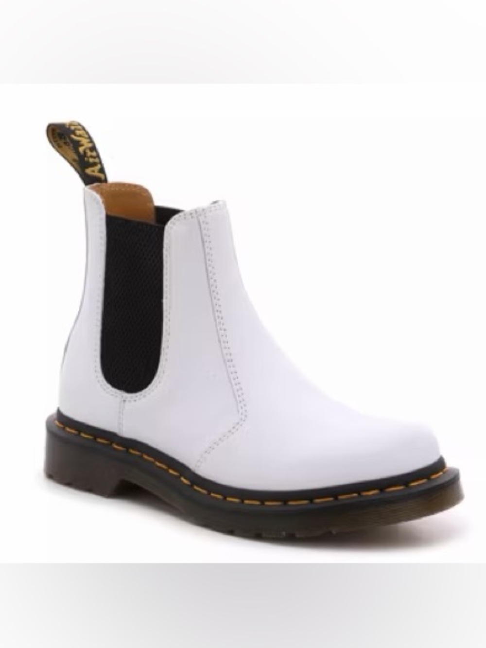 Dr. Martens 2976 White Leather Chelsea Boot